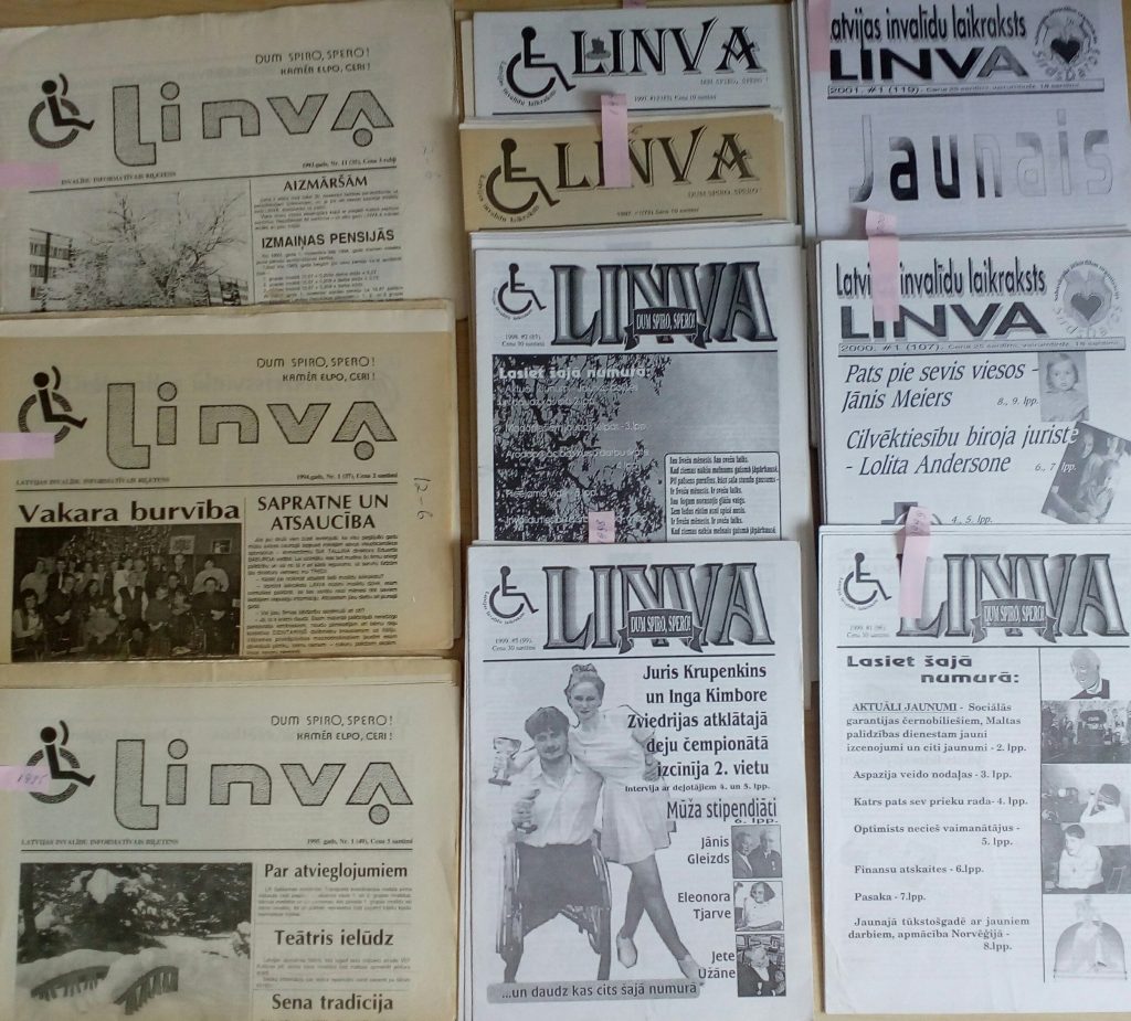 Laikraksta Linva dažādu gadu izdevumi