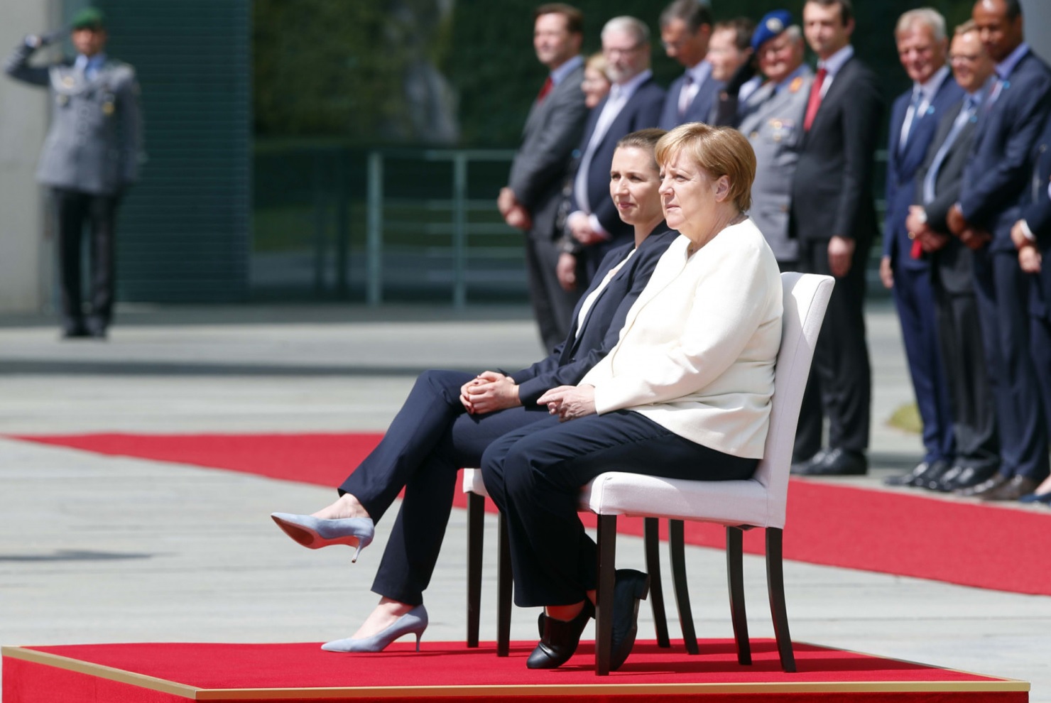 Angela Merkele sēž