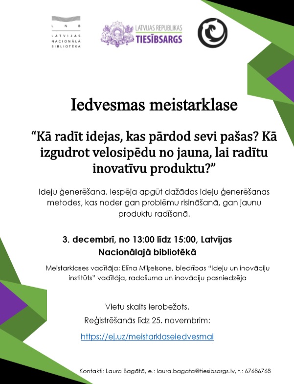 Iedvesmas meistarklase plakāts