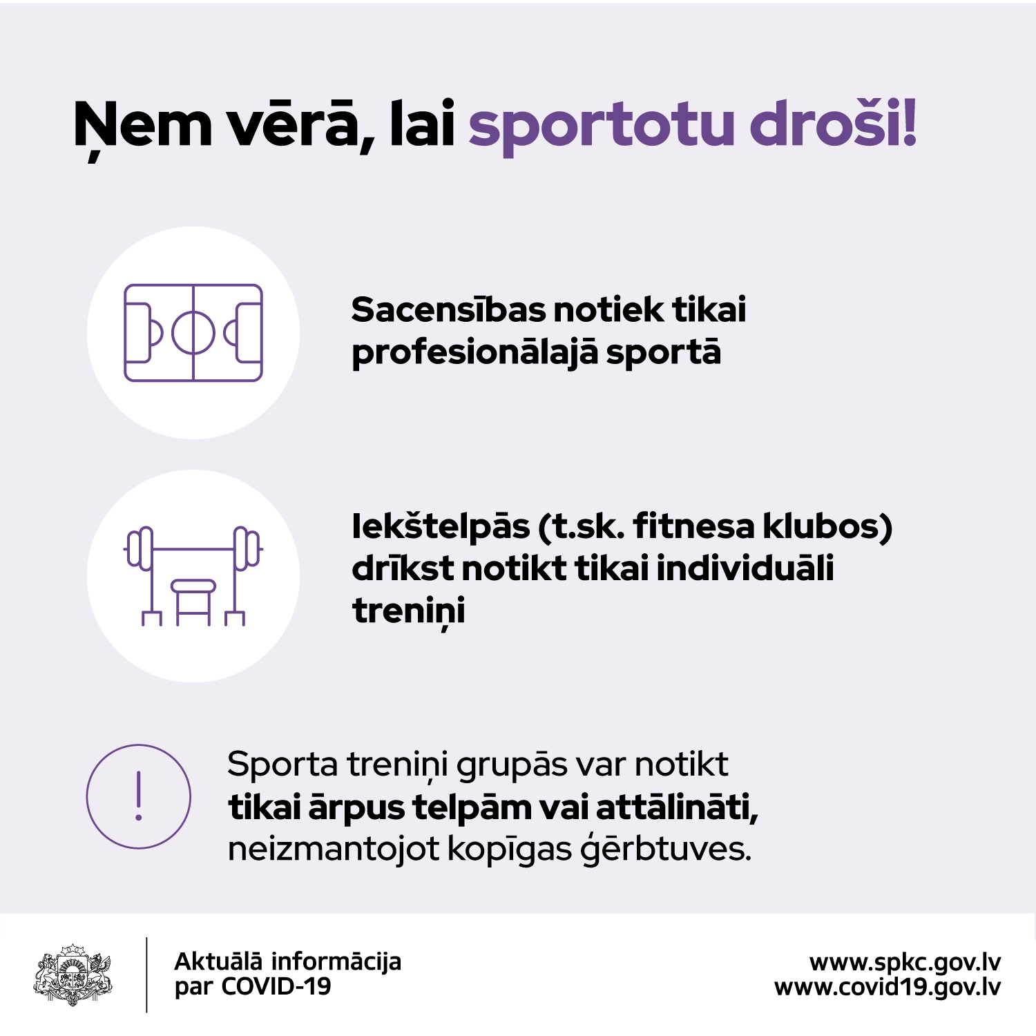 sporta nodarbības
